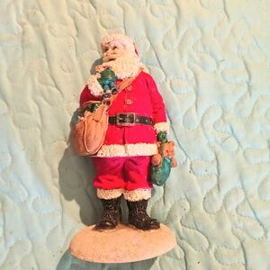 Santa Claus Holiday Figurine - Red and Black
